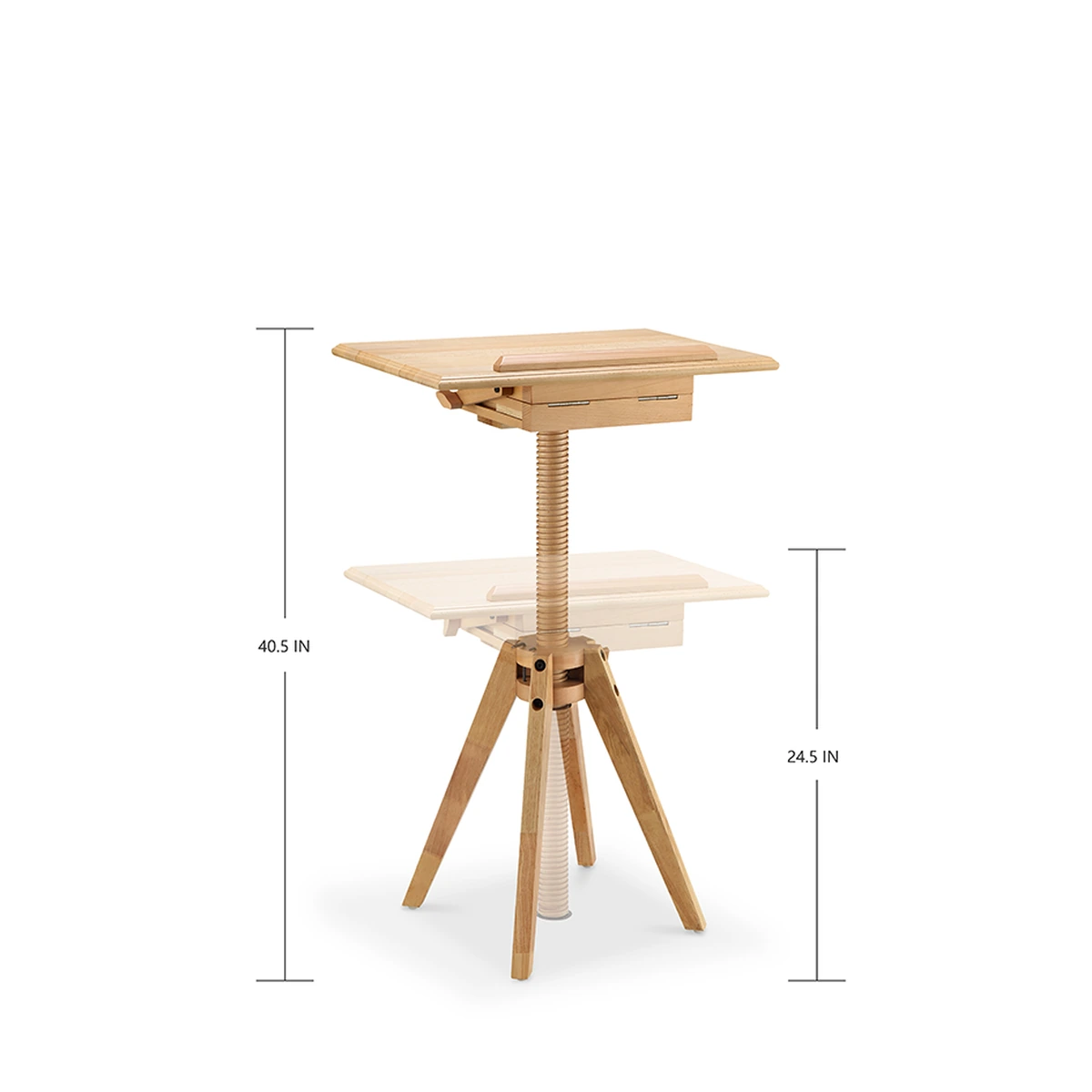 FlexHeight adjustable solid wood desk by ACHLUS