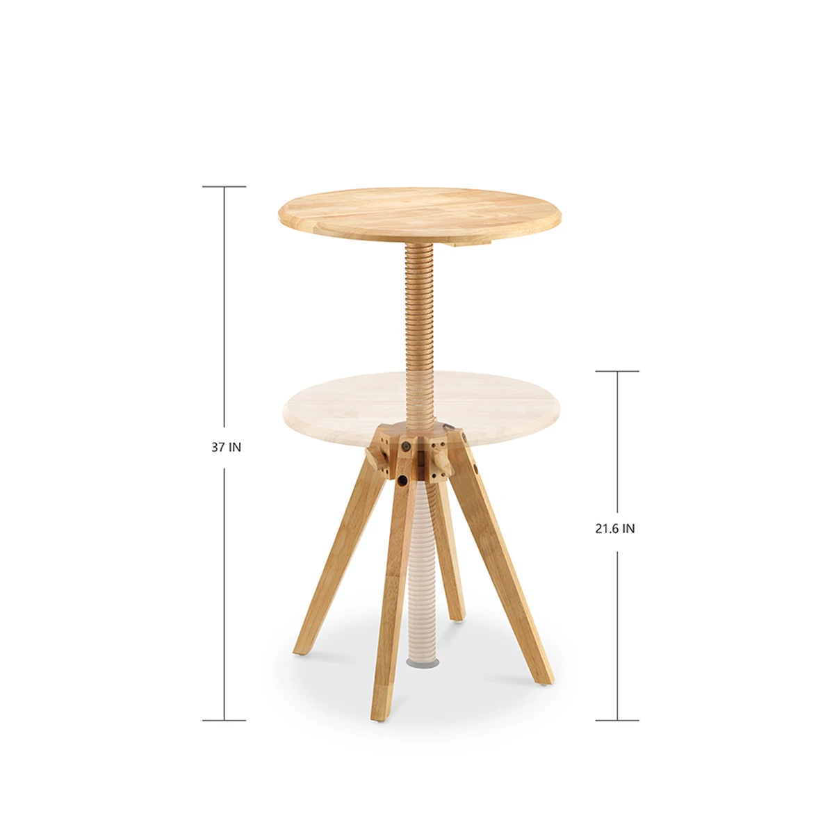 VersaRound adjustable round wood table by ACHLUS